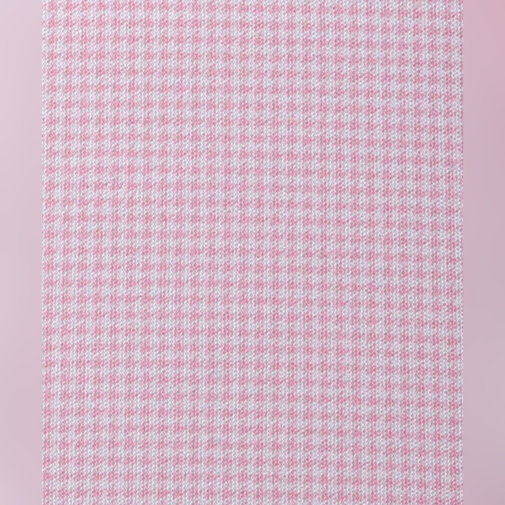 Collars & Co NWT Semi-Spread Collar Polo In Pink Houndstooth Print.  Size Large - Picture 5 of 16